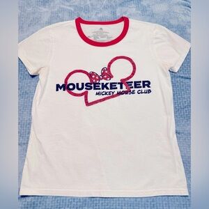 Disney Mouseketeer women’s T-Shirt - White and Red medium